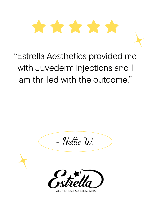 Estrella Aesthetics provided me with Juvederm injections and I am thrilled with the outcome.